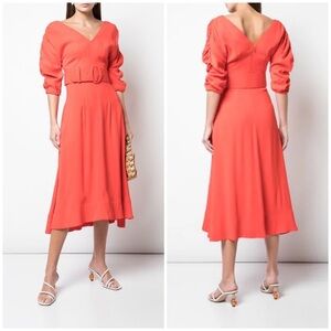 NWT Nicholas Gathered Sleeve Midi Dress 2